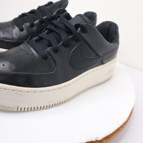 NIKE W AF1 SAGE LOW BLCK/BLCK-WHITE [AR5339 002] size us 7 - Picture 4 of 10